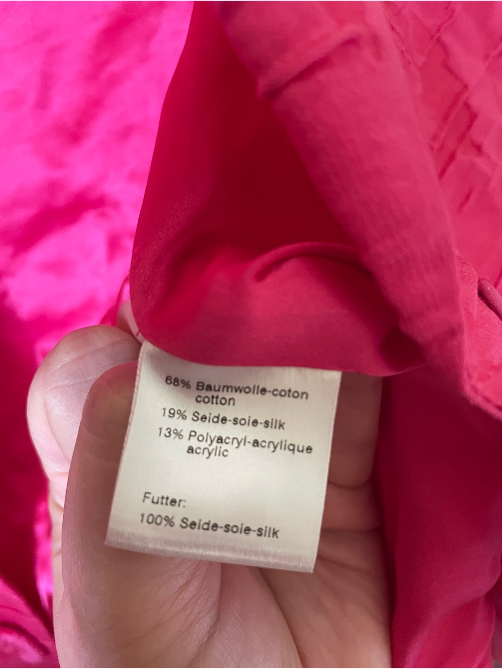 Akris Hot Pink Ruched Two-Button Blazer - Picture 7 of 9
